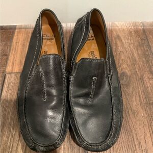 Clarks Men's Dark Leather Slip-Ons